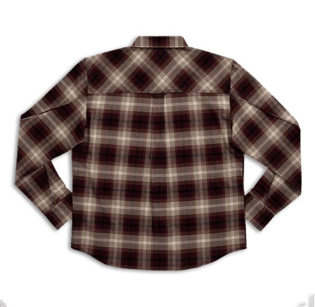 Rural Cloth Foreman Stretch Flannel | Red & Tan back