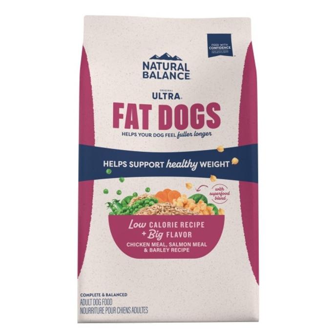 Natural Balance® Original Ultra® Fat Dogs Chicken Meal, Salmon Meal & Barley Recipe front of bag