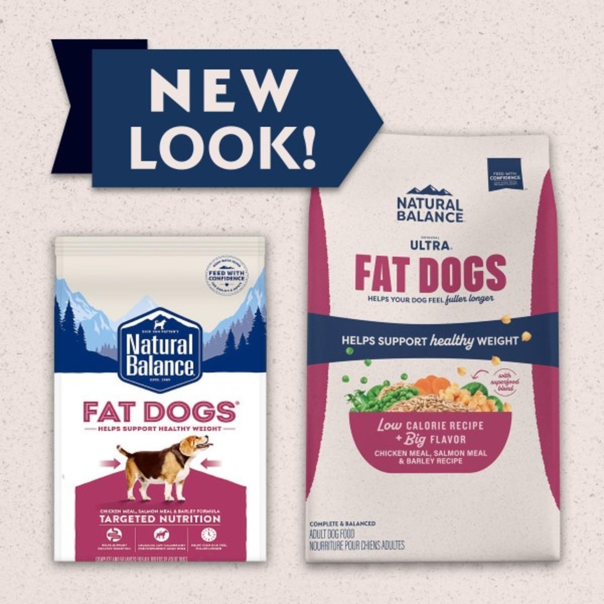 Natural Balance® Original Ultra® Fat Dogs Chicken Meal, Salmon Meal & Barley Recipe nutrition  New Look