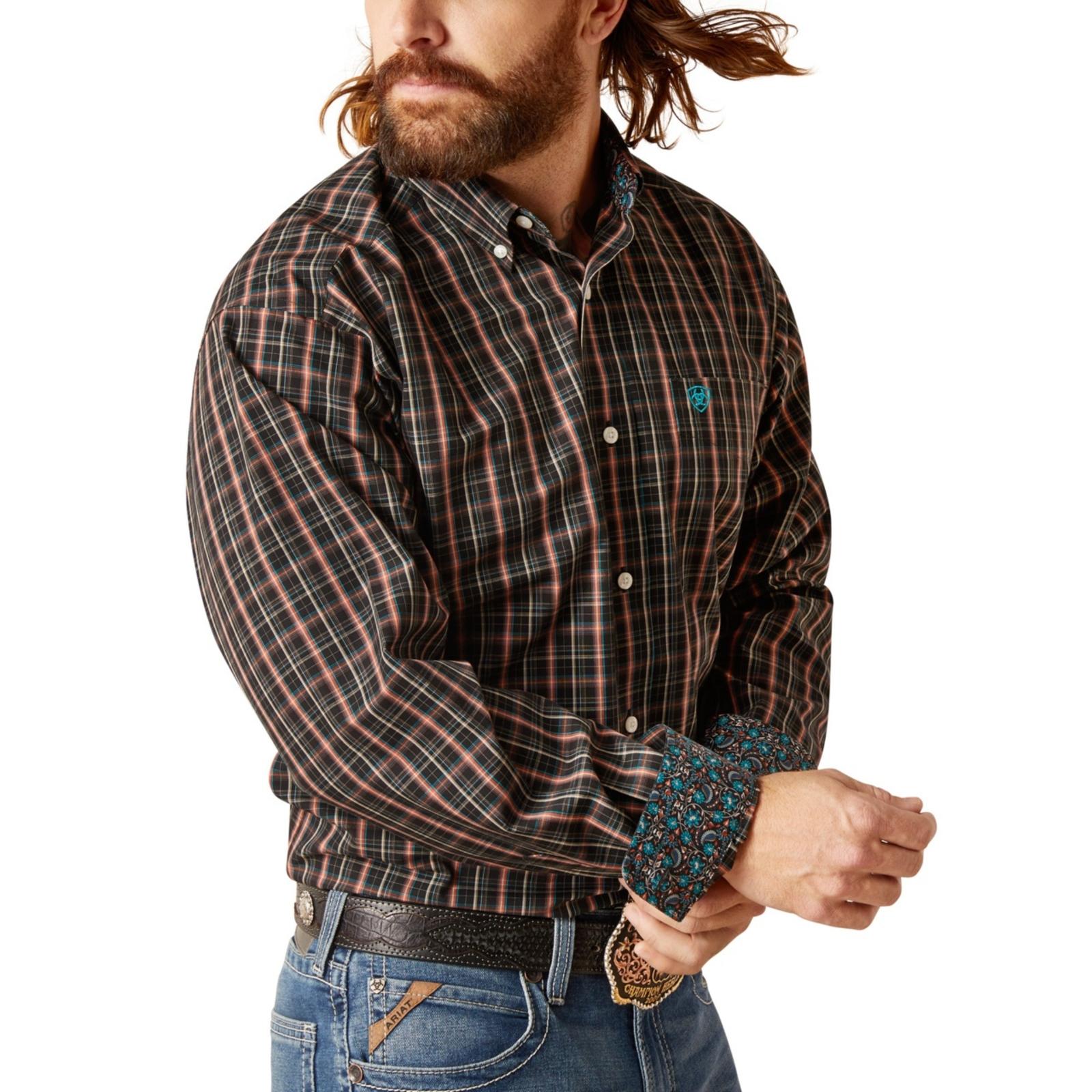 Ariat Men's Wrinkle Free Gaven Classic Fit Shirt details