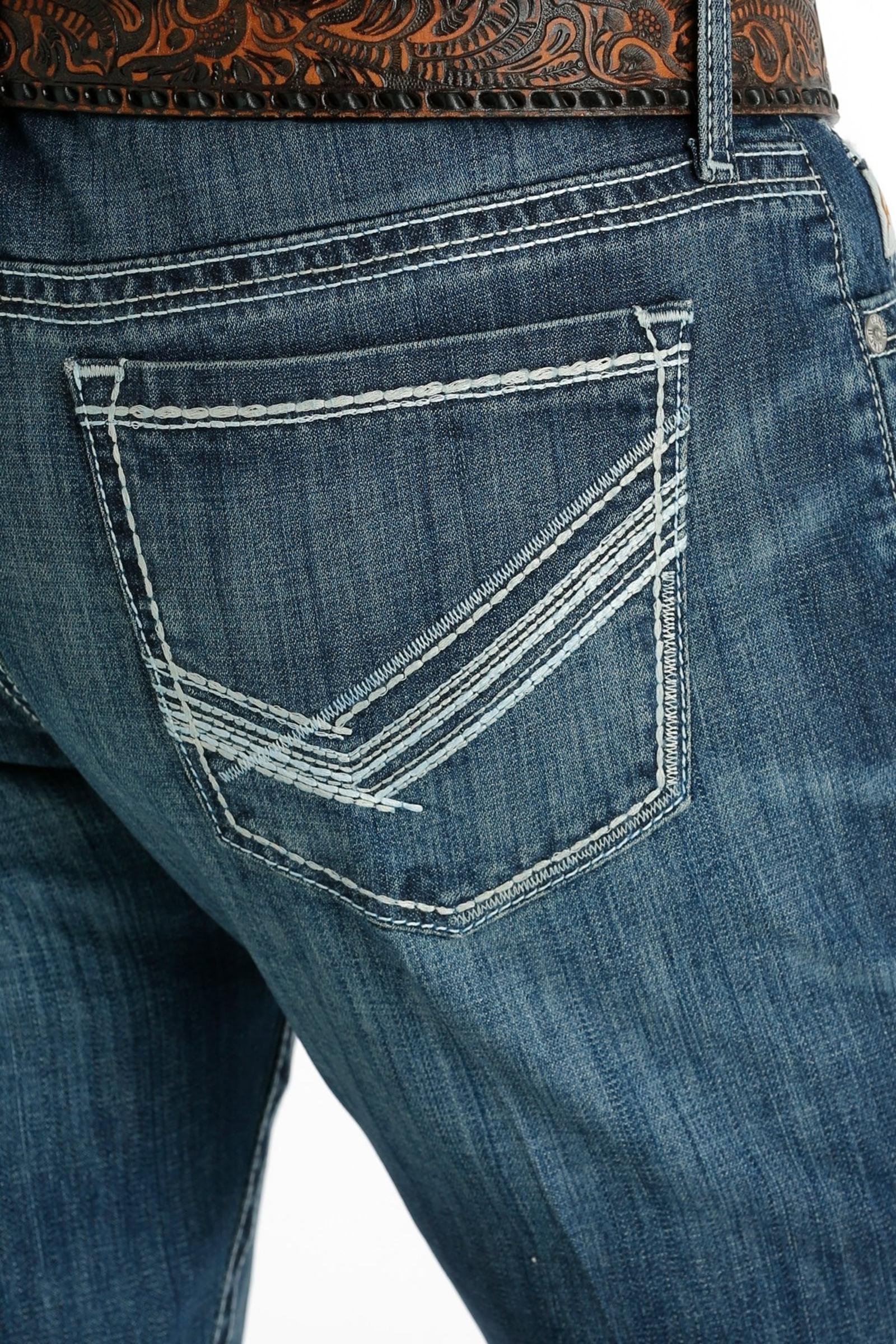 Cinch Jeans Men's Slim Fit Ian - Medium Stonewash pocket