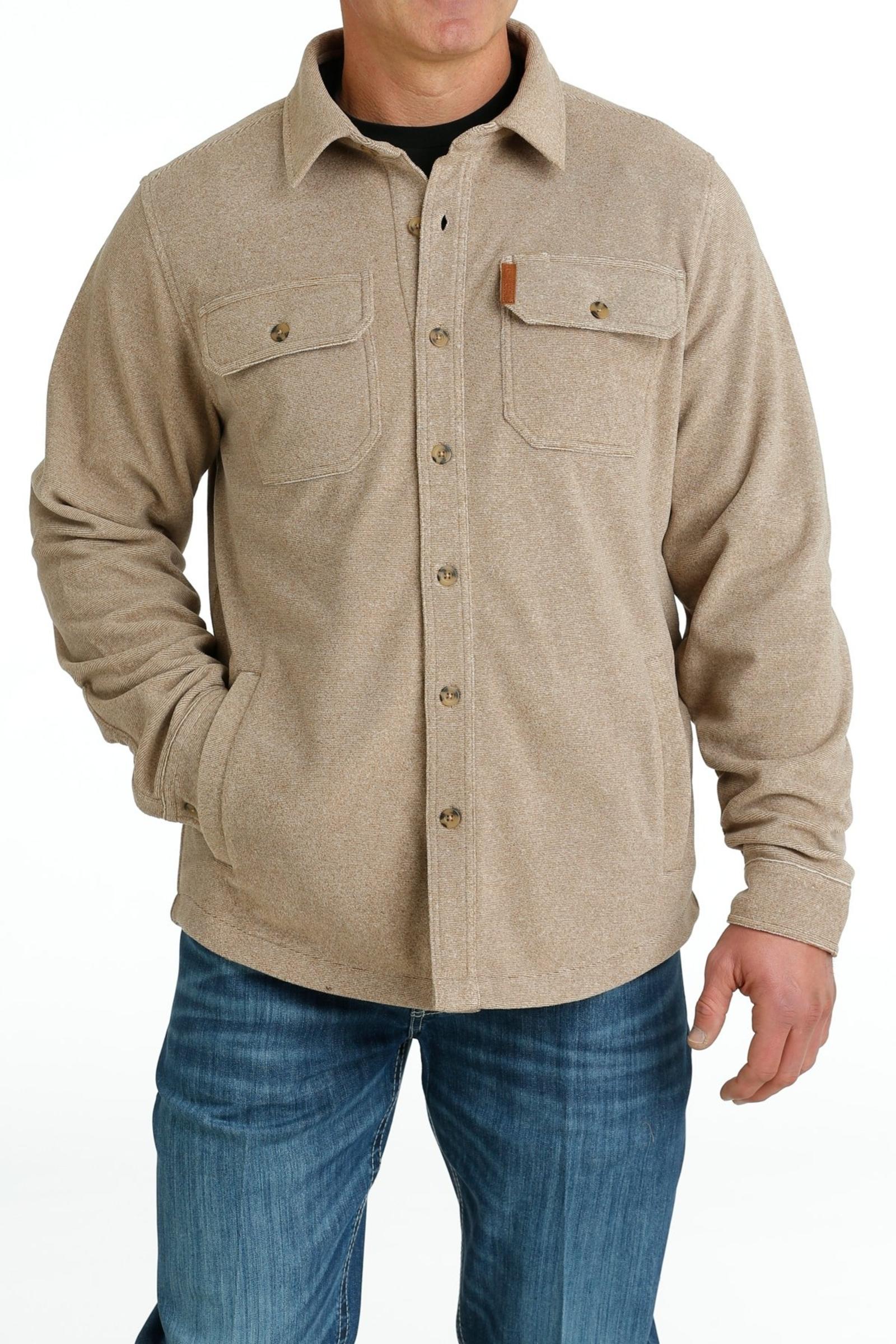 Cinch Jeans Men's Polar Fleece Shirt Jacket - Khaki