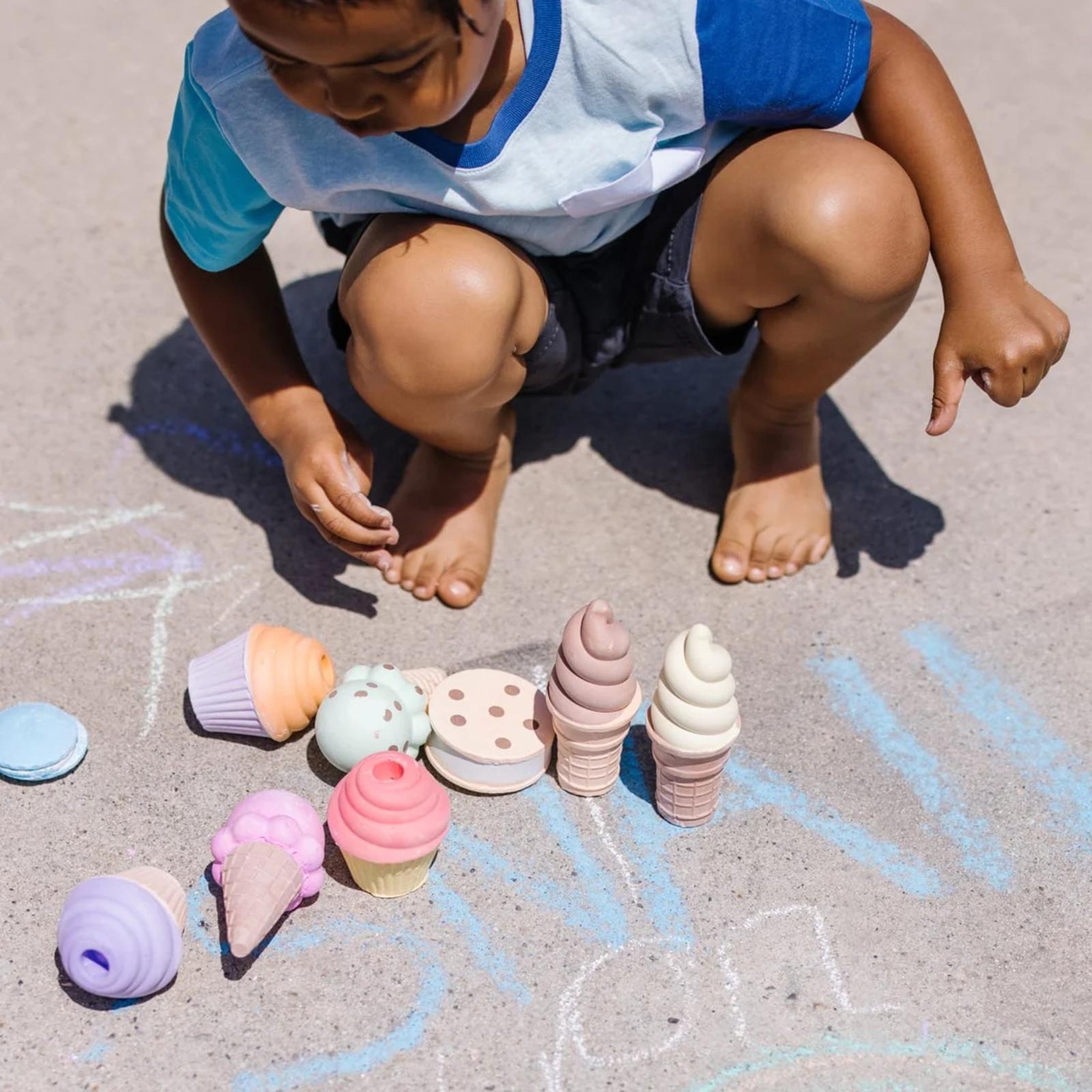 chalk in use