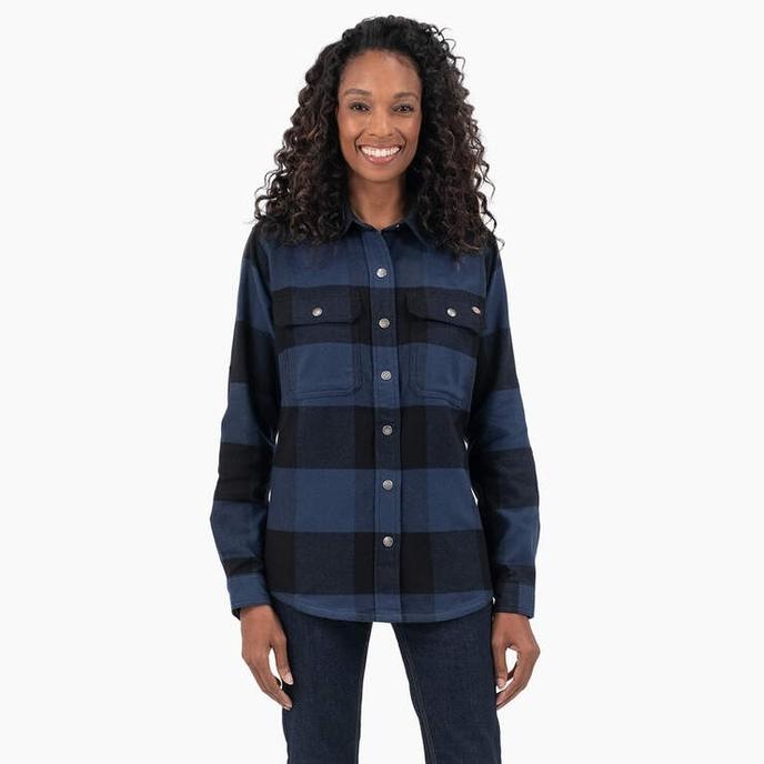 Navy Plaid Front
