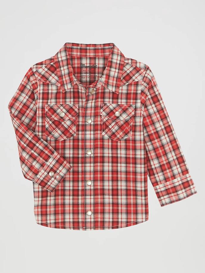 Little Boy's Cerise Plaid