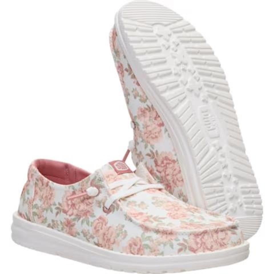 Snow White/Pink Floral Pair Sole