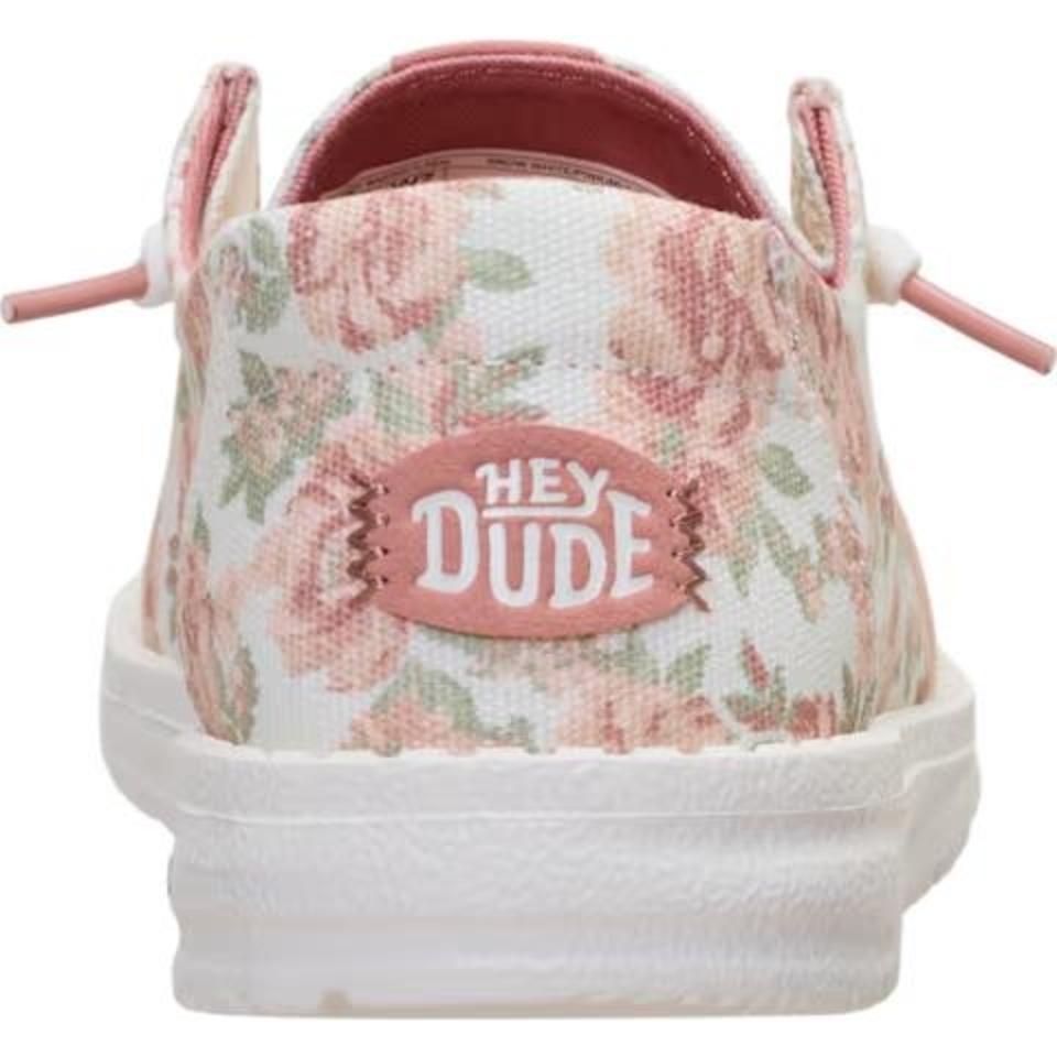 Snow White/Pink Floral Heel